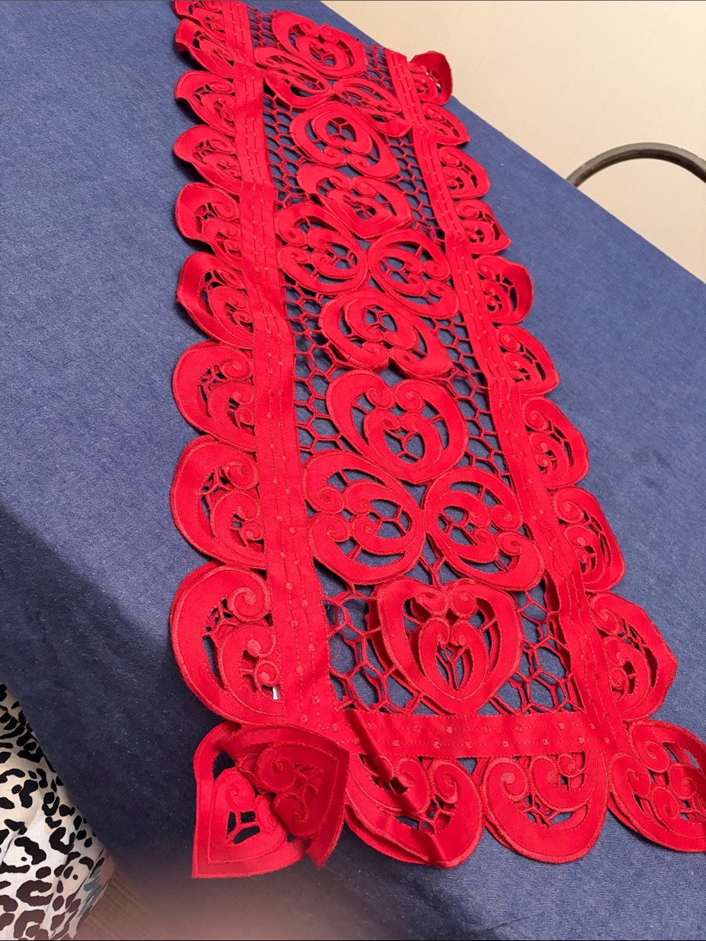 Red Lace Table Runner - Women Accessories